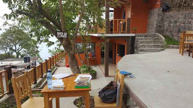 Spanish School Terrace Terrace view at Santa Crz Spanish School near Lake Atitlan